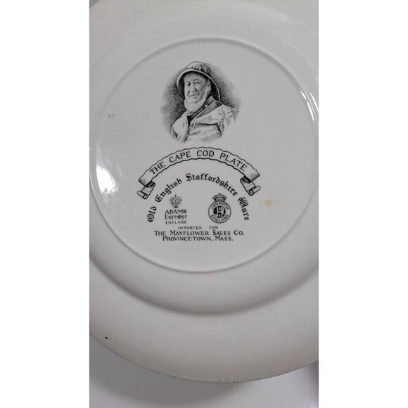 Adams Old English Staffordshire Ware Cape Cod Plate Windmill Decorative Plate - Picture 5 of 13
